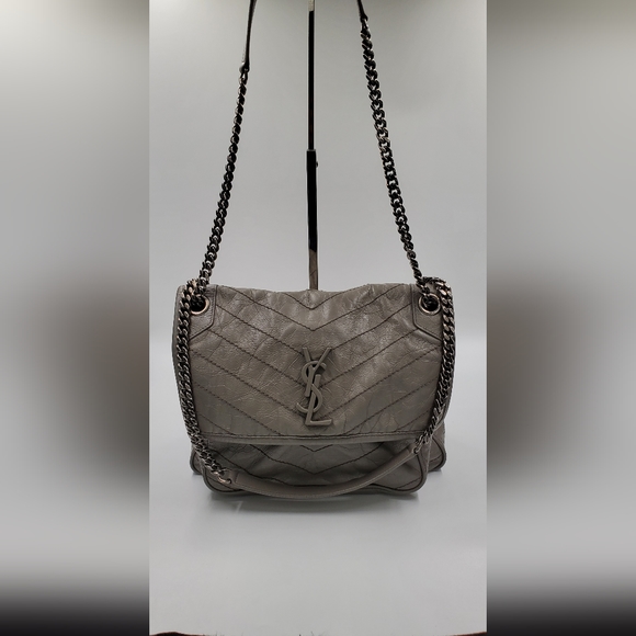 Yves Saint Laurent Handbags - YSL Niki Medium crinkled leather shoulder bag